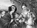 Beggar Woman and Child Receiving Tea From Their Affluent Counterparts Photographic Po...