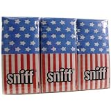 American Flag US Patriotic novelty print 6 Pack Novelty Sniff Sniff Tissues (10 per pack) 4 ply unscented