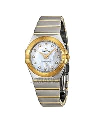 Omega Constellation Diamond Mother of Pearl Dial Yellow Gold and Stainless Steel Ladies Watch 123.20.27.60.55.002