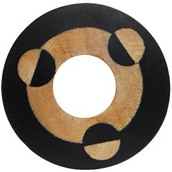 1" Double Flare Black and Crocodile Wood Tunnel