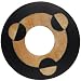1" Double Flare Black and Crocodile Wood Tunnel