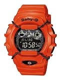 Casio BG-1006SA-4BER Baby-G Ladies Watch Quartz Digital Alarm Light Black Dial Red Resin Strap