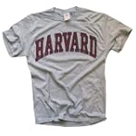 Harvard University T-Shirt, Officially Licensed College Athletic Tee, Gray