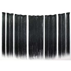 Clip In Hairextension Haarverl�ngerung 7er Set in Schwarz f�r l�ngeres Haar in 5 Minuten! 60cm