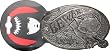 Emily the Strange Beware Kitty Gray Metal Belt Buckle