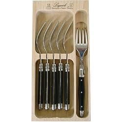Black Handles Laguiole Verdier Heavy Duty Boxed Salad Forks