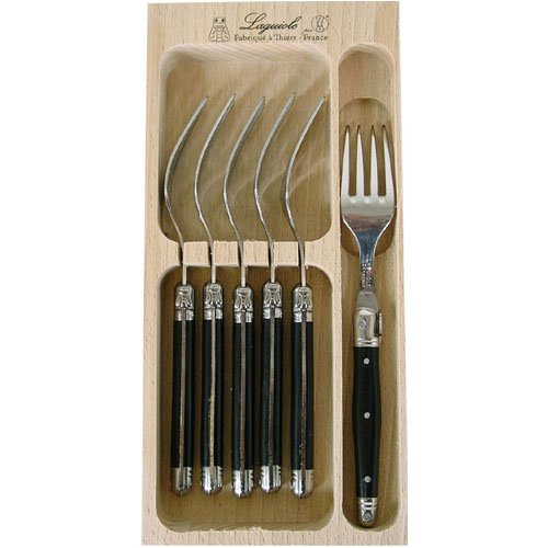 Black Handles Laguiole Verdier Heavy Duty Boxed Salad Forks