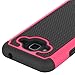 J3 Case, Express Prime Case, Amp Prime Case, LK [Shock Absorption] Hybrid Armor Defender Protective Case Cover for Samsung Galaxy J3 / Express Prime / Amp Prime (Hot Pink)