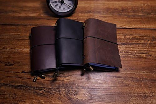Travel journal handmade notebook genuine leather cover bound journal books inside paper vintage dairy notebook journal 11x17 cm.