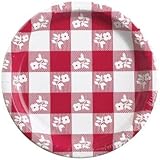 Red Gingham Banquet Plate
