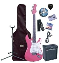 Encore EBP-KC3PK Pink Electric Guitar Outfit
