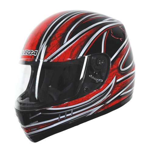Vega Trak Universe Graphic Full Face Karting Helmet (Red, X-Small) On Sale