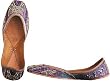 Beaded & Sequin Indian Khussa Belly Dance Shoes for Women Handcrafted Casual Footwear Available in Various Sizes