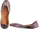 Beaded & Sequin Indian Khussa Belly Dance Shoes for Women Handcrafted Casual Footwear Available in Various Sizes