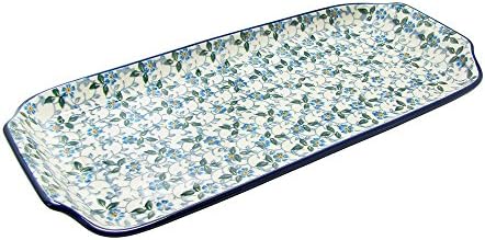 Polish Pottery Hand Painted 12" Bread Serving Tray Boleslawiec Poland Pattern 410-2163