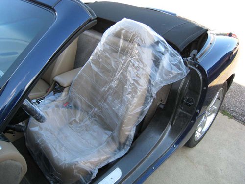 Disposable Plastic Auto Seat Covers 3 ply Box of 250
