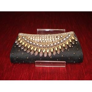 Buy Beautiful Black Embroidered Clutch Purse by Utsav
