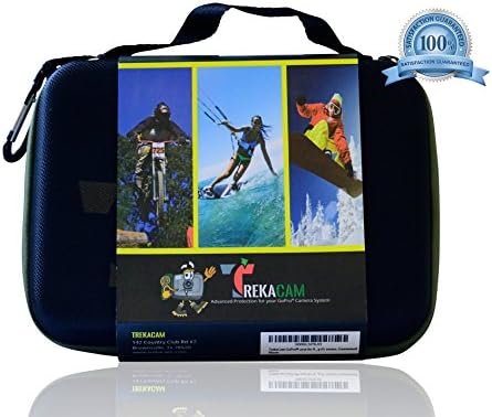 GoPro Carrying Case by TrekaCam, for HD Hero 960,1,2,3,3+ &amp; Hero 4 Cameras &amp; Accessories, Eva Foam Liner, Medium, Black.