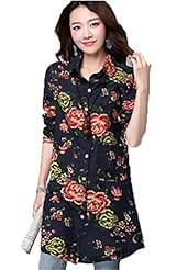 Vintage Spring Winter Cotton/Linen  Dress