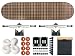 Sports : Moose Plaid Brown Skateboard Skateboard Complete 8.0