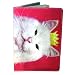 Pink Royal Kitty Cat Travel Passport Holder