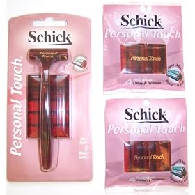 Schick Personal Touch Razor & 10 Refill Blades