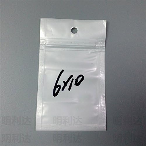smallsize 610CM zipper lock poly plastic bag 100pcs