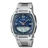 Casio Ana Digi Dual Time Data Bank Watch with World Time, Alarm, Timer and More (WI3064) by Casio