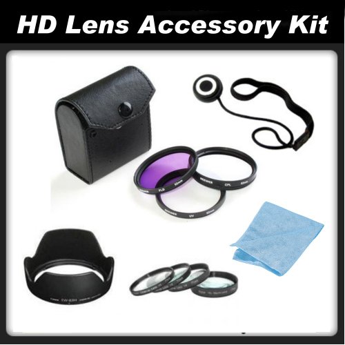 Professional Filter Kit Bundle For Sony Alpha A33, A55, NEX-5, A230, A330, A380, A390, A450, A500, A550, A560, A580, A700, A850, A900 Digital SLR Cameras Includes Multi-Coated 3 PC Filter Kit (UV, CPL, FLD) + Close Up Kit +1 +2 +4 +10 + Lens Hood + Lens Cap Keeper + MicroFiber Cleaning Cloth (Will attach to Sony 18-55mm Lens or any 55mm Threading)
