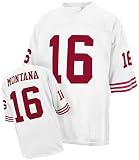 49ers 16 Joe Montana Jersey Throwback White Jerseys Authentic Football Jerseys Jersey (XXL/54)