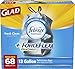 Glad ForceFlex OdorShield Tall Kitchen Drawstring Trash Bags, Fresh Clean, 13 Gallon, 68 Count
