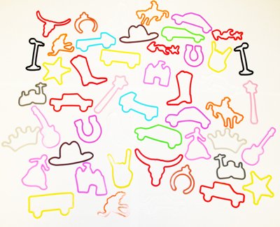 Fun Bands- Cars, Western, Rockband, Princess (Orange Assortment)- 48 Count