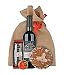 Gourmondo Weihnachtss�ckchen mit Rotwein, Lebkuchen, einer Praline und N�ssen im Jutes�ckchen
