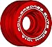RollerBones Art Elite Competition 101a Roller Skate Wheels - Red - 62mm