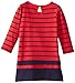 Nautica Girls' Yarn Dye Stripe Dress with Sequin Piecing