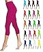 Lush Moda Seamless Capri Length Basic Cropped Leggings - Variety of Colors