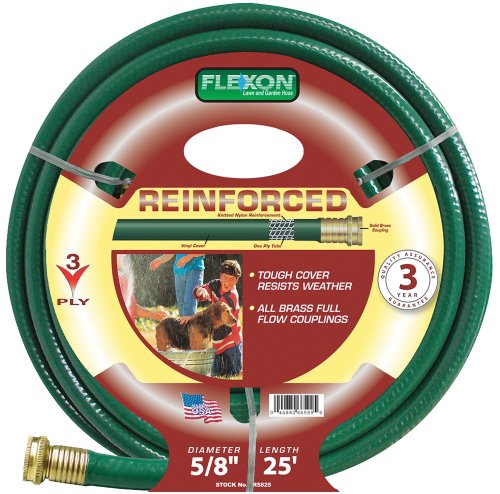 Flexon 5/8-Inch by 25-Foot Reinforced Garden Hose FR5825