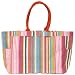 Cotton Colorful Striped Beach Bag with Cotton Cord Handle 18