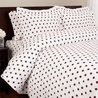 Polka Dot Flannel Duvet Set , Full/Queen