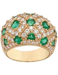 18ct Yellow Gold 2.25ct Emerald & Diamond Cocktail Ring