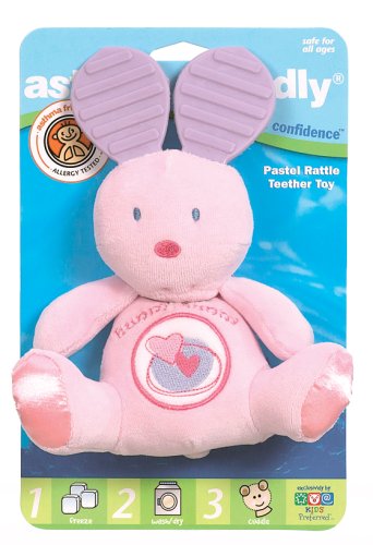 Childrens Toyshop  Toys : Asthma Friendly Teether Animal Pink Rabbit AF47600 Rainbow Designs