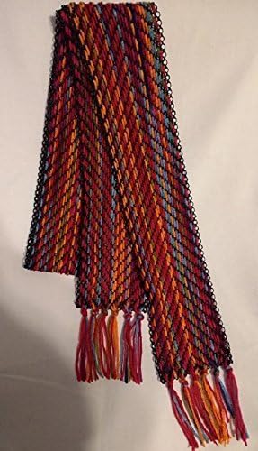 Extra long Handwoven Table Runner (Bright Yellow, Orange, Red)