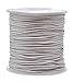 Mandala Crafts Nylon Satin Cord - 1mm Nylon Cord for Jewelry Making - 1mm Cord Nylon String for Bracelets Making - 109 Yds Silver Strings Rattail Chinese Knotting Cord