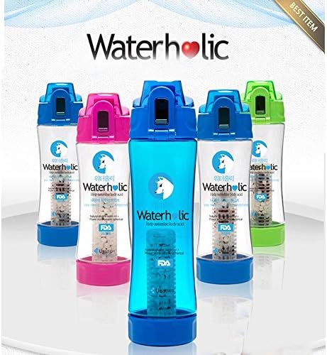 Waterholic Power Stone Ceramic Spherical Portable Hydrogen Alkaline Water Bottle &amp; Filter 500ml