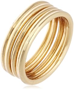 Jules Smith Edie Thin Yellow Gold Stackable Ring, Size 6