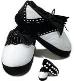 Golf Slippers - Black & White