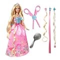 Mattel T7362 - Barbie Zauber Haarspiel Prinzessin, rosa Puppe, mit 3 Haarverl�ngerungen und einer Schere