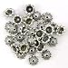 86 8mm silver plated pewter flower bead caps