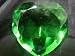 Hot Mother's Day Gift ( Heart for Mom) Crystal Glass Diamond Shaped Paperweight (Green)