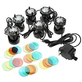 6 Set 12 LED Submersible Underwater Fountain Spot Aquarium Pond Light Pool Lamp 110V